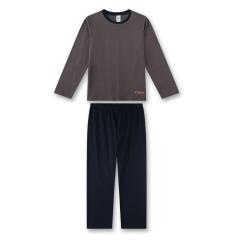 Sanetta Jungen-Schlafanzug in Single-Jersey-Qualität und elastischem Taillenbund, grau - 245747 