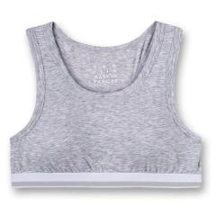 Sanetta Mädchen-Bustier mit sportlichen Racerback und herausnehmbaren Pads,  graumelange -  346631 
