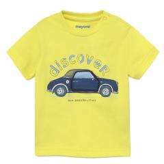 Jungen Baby T-Shirt Shirt Sommer kurzarm "Auto" , gelb - 1.006g 