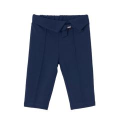 Baby Mädchen Hose lang Stoffhose, Schleife, einfarbig, elastischer Bund, dunkelblau - 1.512 