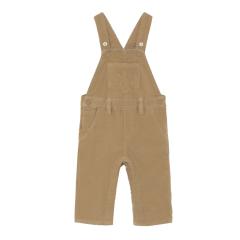 Jungen Baby Winter Feinkord Latzhose zum Knöpfen mit Taschen gefüttert "Fuchs", beige - 2.606 