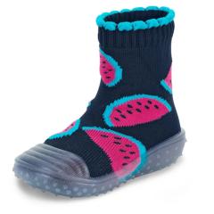 Mädchen Kinder Anti-Rutsch-Socken Adventure-Socks Socken-Schuh-Kombination "Melone", dunkelblau - 8362103-marin 