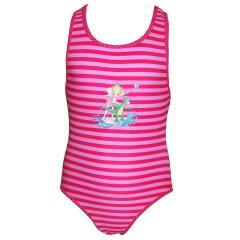 Prinzessin Lillifee Mädchen Badanzug gestreift, pink-rosa 