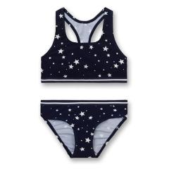 Mädchen Teens Bikini, UV-Schutz 50+, dunkelblau "Sterne" - 440452 