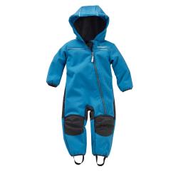 Outburst Baby Kinder Softshell-Overall Schneeanzug gefüttert wasserdicht 10.000 mm Wassersäule atmungsaktiv winddicht, türkis - 3714468 