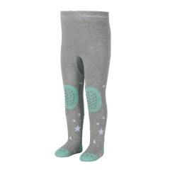 Jungen Baby Krabbelstrumpfhose Po-Motiv ABS-Sohle "Stanley", silber meliert -  8651968-silbe 