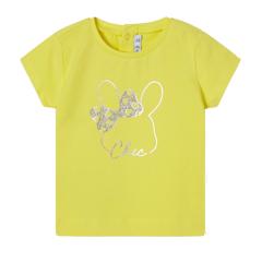 Baby Mädchen T-shirt kurzarm, bedruckt "Micky Mouse", gelb - 105g 