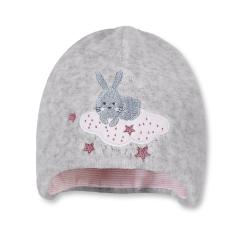 Baby Mädchen Mütze Wintermütze gefüttert Beanie "Hase", silbergrau - 4401910 