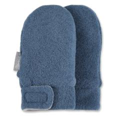 Baby Jungen Fäustel Fausthandschuhe mit Klettverschluss, ohne Daumen, aus Microfleece, einfarbig, tintenblau - 4301400-tinte 