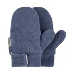 Mädchen Fäustlinge aus Baumwollfleece mit Klettverschluss, tintenblau - 4301420 
