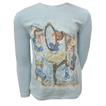 Mädchen Langarmshirt, hellblau 