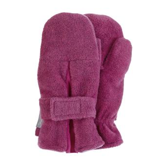 Mädchen Fäustlinge Handschuhe Fleece mit Klettverschluss "Falte", magenta mel. – 4301430 