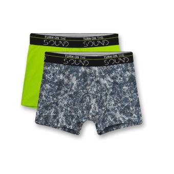 Jungen Unterhose Shorts Hipshorts Doppelpack gemustert Camouflage einfarbig ,neongrün-blau -346871 