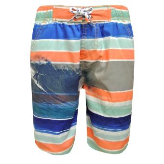 Badehose Badebermuda Schwimmshorts Jungen gestreift, creamy cor - 440363 