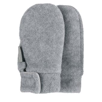 Baby Jungen Fäustel Fausthandschuhe mit Klettverschluss, ohne Daumen, aus Microfleece, einfarbig, grau - 4301400-silbe 