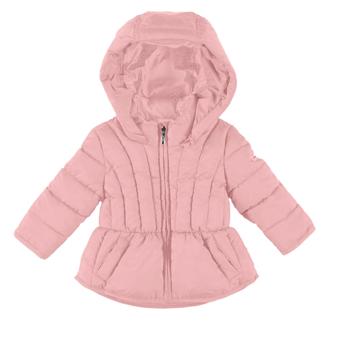 Mädchen Jacke mit Reißverschluss, Jackentadchen und Kapuze gefüttert gemustert, rosa - 414 