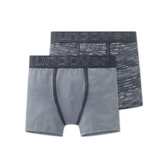 Jungen Unterhosen Shorts 2er Set, Grau - 163221 