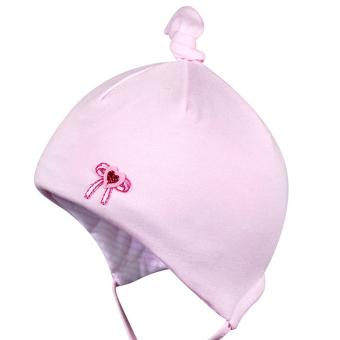 Baby Mädchen Inkamütze mit Bund Wintermütze gefüttert, rosa 