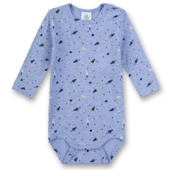 Baby Jungen Body langarm Raketen, blau - 322527 