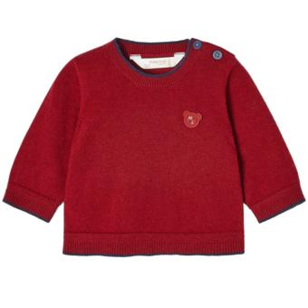 Mayoral Strickpullover aus weichem Baumwoll-Mix mit Logo-Patch, rot - 2.396 