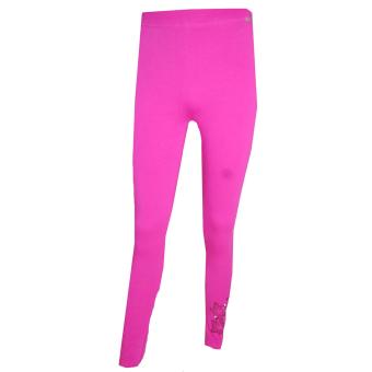 Mädchen Legging Lang Sternenmotiv, pink 