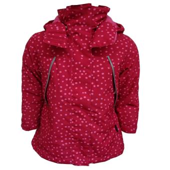Outburst Mädchen Winterjacke Jacke Funktionsjacke abnehmbare Kapuze wasserabweisend 10.000 mm Wassersäule atmungsaktiv, pink gepunktet - 6826601 