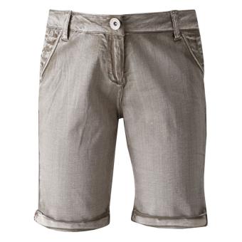 Mädchenshorts kurze Jeans einfarbig, sand - D72725  