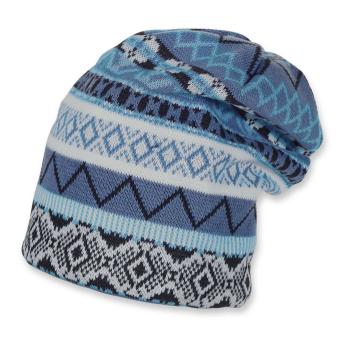 Jungen Beanie Strickmütze gemustert, blau 