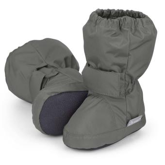 Bab Jungen Winterschuhe gefüttert wasserabweisend mit Klettverschluss einfarbig meliert, grün - 5101510-dunke 
