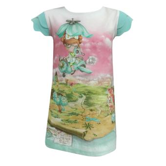 Baby Mädchen Kleid kurzarm Frühlingskleid Tunika, grün - 1971 