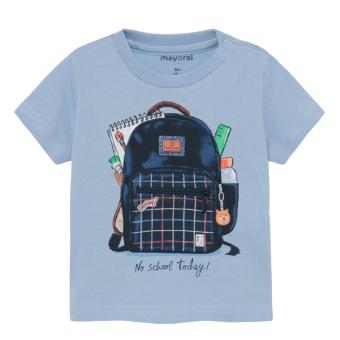 Jungen Baby T-Shirt Sommershirt kurzarm 3D-Effekt " Rucksack", hellblau - 1011 