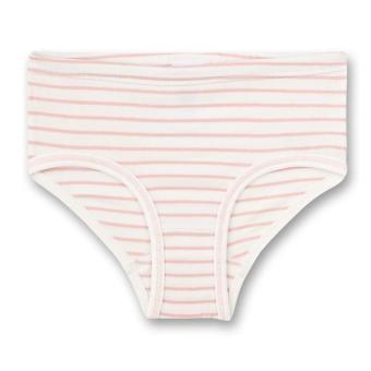 Sanntta Mädchen-Hüftslip in Ringel-Optik und Single-Jersey-Qualität, weiß -  335124 