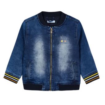 Jungen Jacke mit RV "Jeanslook", dunkelblau - 3407 