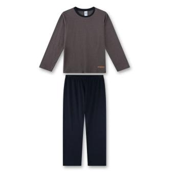 Sanetta Jungen-Schlafanzug in Single-Jersey-Qualität und elastischem Taillenbund, grau - 245747 