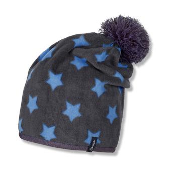 Jungen Beanie Sterne mit Bommel, blau - 4521612b 