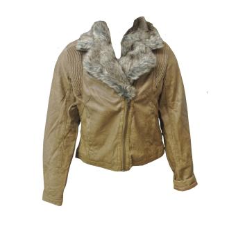 Lederjacke Mädchen Kunstleder, braun - 52690 