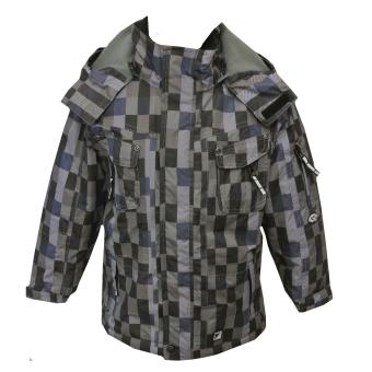 Winterjacke Anorak Jungen wasserfest winddicht, anthrazit 