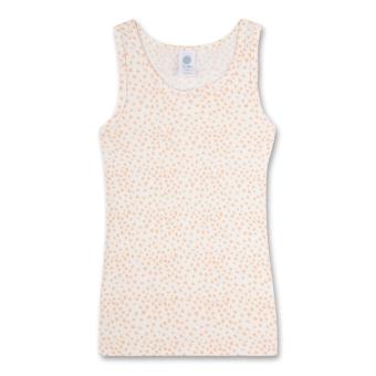 Sanetta Mädchen-Unterhemd mit "Dots"-Alloverprint, orange - 347784 