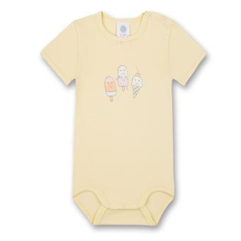 Mädchen Baby Body kurzarm Sommer bedruckt "Eis", gelb - 323143 