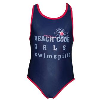 Badeanzug Mädchen, dunkelblau 