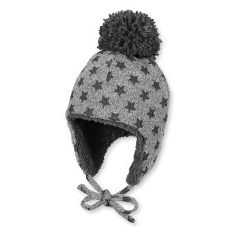 Kids Mädchen Wintermütze Mütze mit Bommel, schwarz - 4411626 