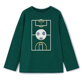 Mayoral Jungen Langarmshirt mit Frontprint "Fußballfeld" aus 100% Baumwolle, grün - 4044 