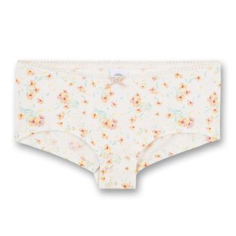 Mädchen Cutbrief Unterhose gemustert bedruckt "Blümchen", weiß - 346813 