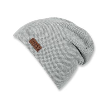 Jungen Mädchen Mütze Wintermütze gefüttert Slouch-Beanie gemustert, rauchgrau - 4621910 