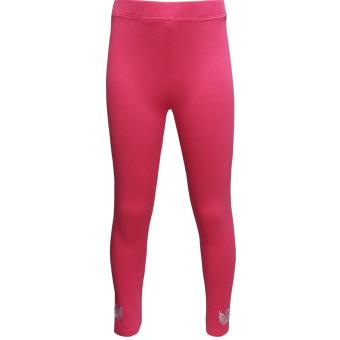 Mädchen Leggings Glitzersteinchen Lang, rot 