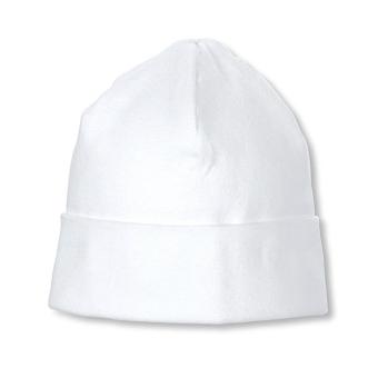 Umschlagmütze Erstlingsmütze Beanie Kurze Mütze Mädchen, weiß - 4001420-weiss 