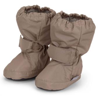 Baby Jungen Winterschuhe gefüttert wasserabweisend mit Klettverschluss einfarbig meliert, braun - 5101510-braun 