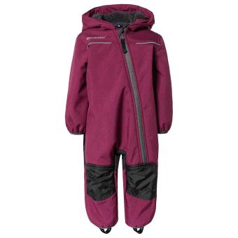 Baby Kinder Mädchen Softshell-Overall Schneeanzug gefüttert wasserdicht 10.000 mm Wassersäule atmungsaktiv winddicht, brombeer – 3714403927, Größe 104 104 | brombeer | 