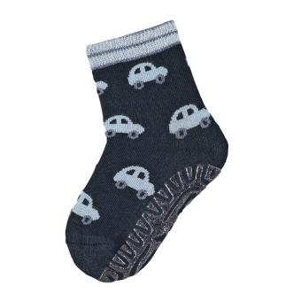 Baby Jungen Anti-Rutsch-Socken Fliesen Flitzer Air mit rutschfester gefütterter ABS-Sohle, marineblau "Autos" - 8131900 