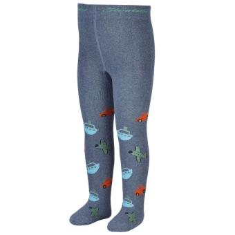 Jungen Kinder Baby Winter Thermostrumpfhose mit Vollplüsch, Auto-U-Boot-Motiv, blau - 8722200-tinte 